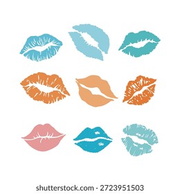 Einfache und niedliche rosa Lippenstift Stempel
