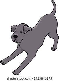 Simple and cute playful Great Dane illustration