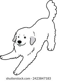 Sencilla y linda ilustración de los grandes Pirineos