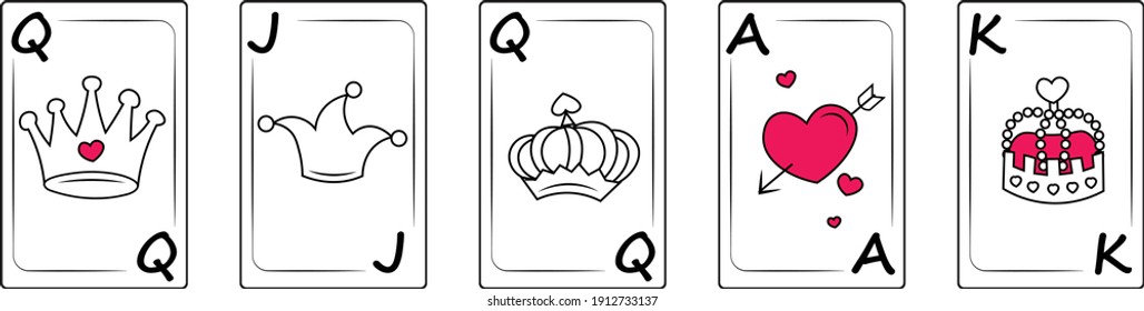 Simple but cute playing cards design - could be used for a tattoo