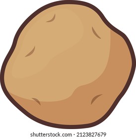 Simple and cute potato illustration