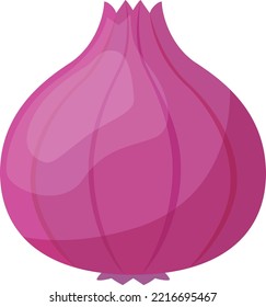 Simple and cute purple onion illustration