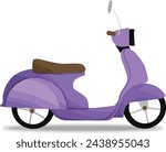 Simple Cute Purple Vespa Vector