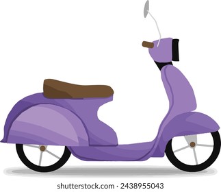 Simple Cute Purple Vespa Vector