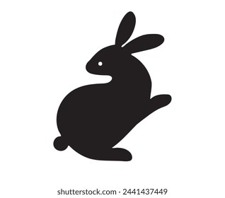 Simple and cute rabbit icon illustration