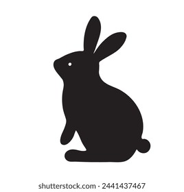 Ilustración simple y linda del icono del conejo