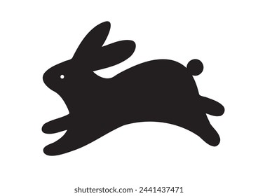 Simple and cute rabbit icon illustration