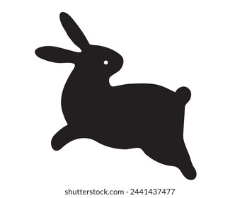 Simple and cute rabbit icon illustration