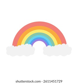 Simple cute rainbow illustration material