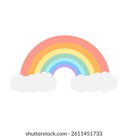 Simple cute rainbow illustration material