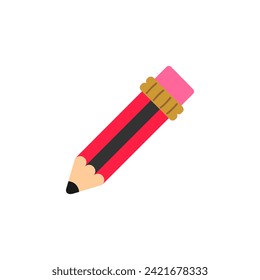 Simple Cute Red Strip Pencil Doodle