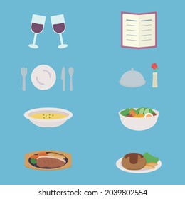Simple And Cute Restaurant Illustration 