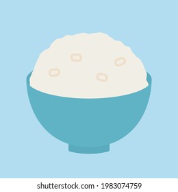 Simple And Cute Rice Illustration, Flat Design