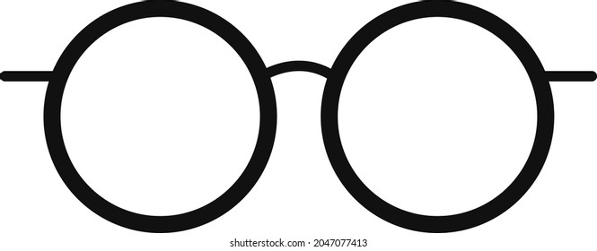 Simple and cute round glasses illustration