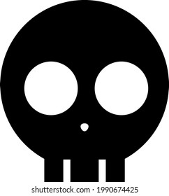 Simple and cute round skull mark