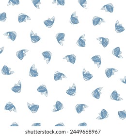 Einfache und süße Seebrassen nahtlose Textilmuster,