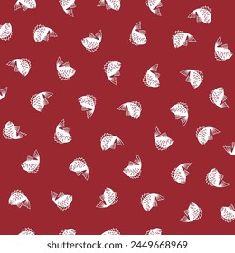 Simple and cute sea bream seamless textile pattern,
