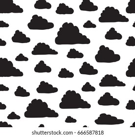 Simple cute shape. Heaven drizzle element template on light fond. Dark ink hand drawn picture emblem sketchy in art retro print style