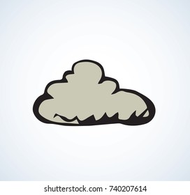 Simple cute shape. Heaven drizzle element form on light backdrop. Freehand linear black ink hand drawn picture emblem sketchy in art retro scribble style pen on paper with space for text