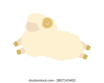 Simple and cute sheep illustration