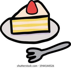 Simple and cute shortcake clip art