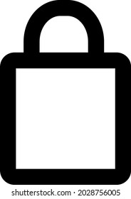 
Simple cute silhouette icon of white bag