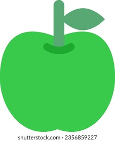 Simple cute silhouette illustration of an apple