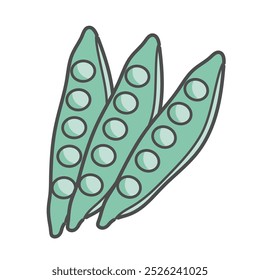 Simple cute silk pods illustration material