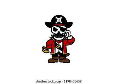Simple Cute Skeleton Pirate 