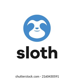 Simple And Cute Sloth Logo Icon