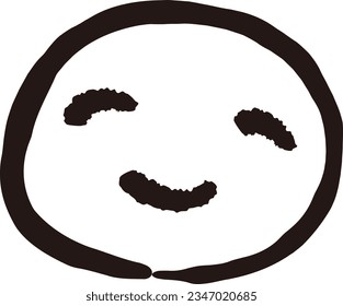 Expresión de sonrisa simple y linda (dibujado a mano)