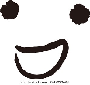 Simple and cute smile expression (hand drawn)