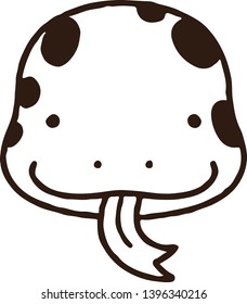 Simple and cute snake line art