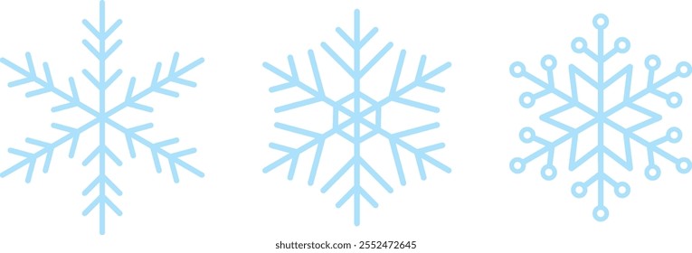 Simple and cute snowflake illustration