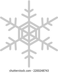 Simple and cute snowflake (thick line)
