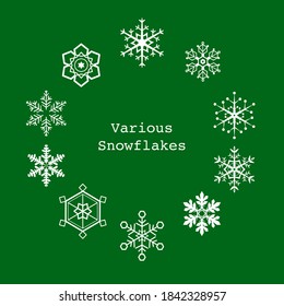 Einfache und süße Schneeflocke, Vektorgrafik