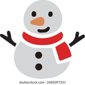 Einfach und niedlich Schneemann Symbol