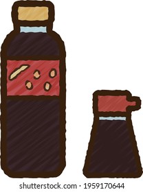 Simple and cute soy sauce clip art