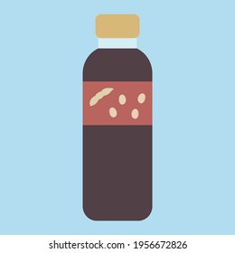 Simple and cute soy sauce illustration
