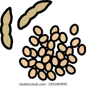Simple and cute soybean clip art