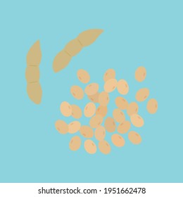 Simple and cute soybean clip art