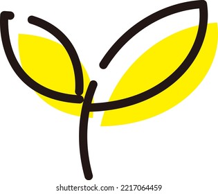 Simple and cute sprout illustration