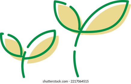 Simple and cute sprout illustration