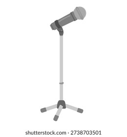 Simple cute stand microphone illustration