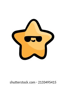 Simple and cute star vector