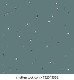 simple and cute stars and snow seamless pattern
