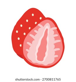 Simples bonito material de ilustração de morango