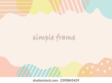 Simple and cute streamlined frame illustration