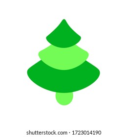 A simple, cute, stylish Christmas tree can be used as an independent decoration element or as a basis for creating a new design. Vector illustration, isolated on a white background. 