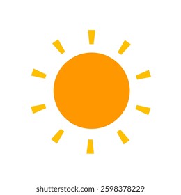 Simple and cute sun illustration